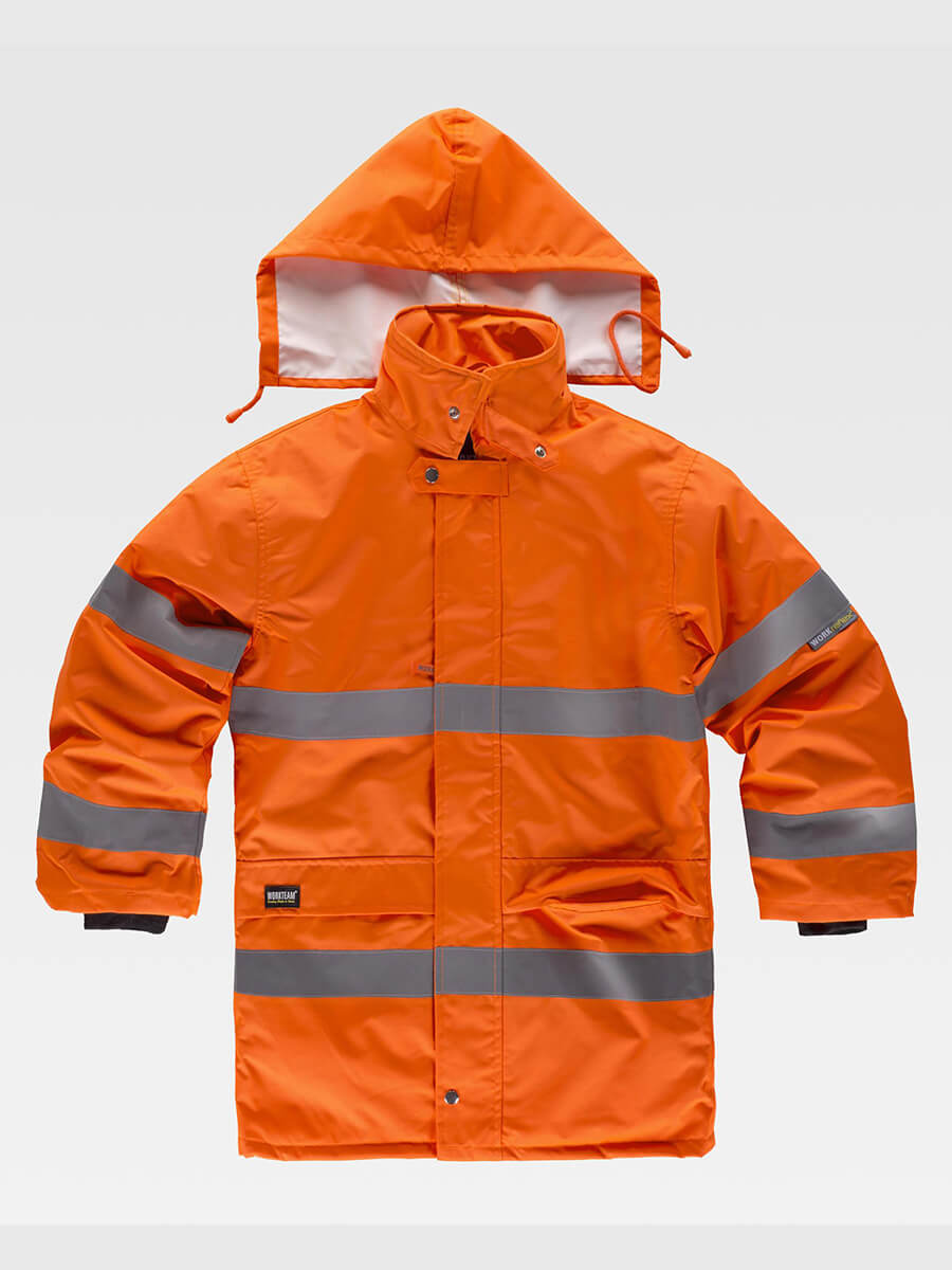 Parka Imbottito Alta Visibilita E Bande Rifrangenti