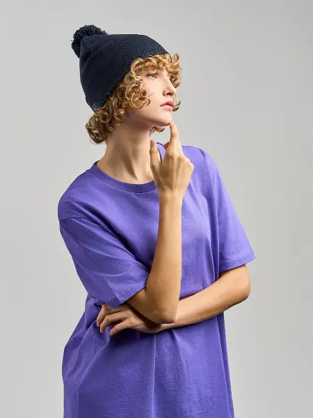 Cuffia In Maglia Con Pom Pom Sostenibile Atlantis all'ingrosso