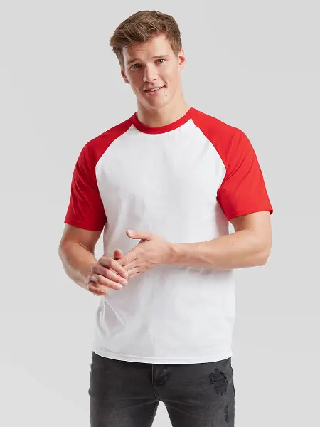 T-shirt Uomo Manica Corta Valueweight Baseball Fruit of the Loom all'ingrosso
