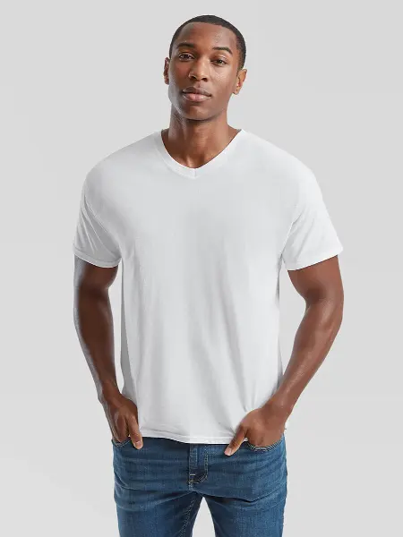 T-shirt Uomo Manica Corta Collo A V Original Fruit of the Loom all'ingrosso