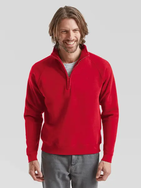 Felpa Unisex Mezza Zip Premium Fruit of the Loom all'ingrosso