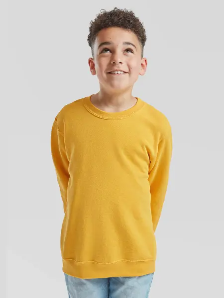 Felpa Bambino Girocollo Classic Fruit of the Loom all'ingrosso