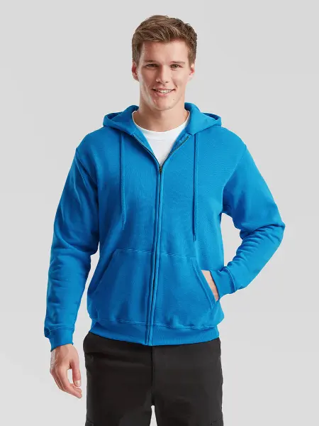 Felpa Unisex Cappuccio E Zip Classic Fruit of the Loom all'ingrosso