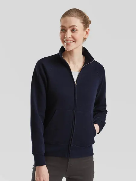 Felpa Donna Zip Intera Premium Fruit of the Loom all'ingrosso