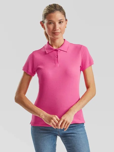 Polo Donna Manica Corta Premium Fruit of the Loom all'ingrosso