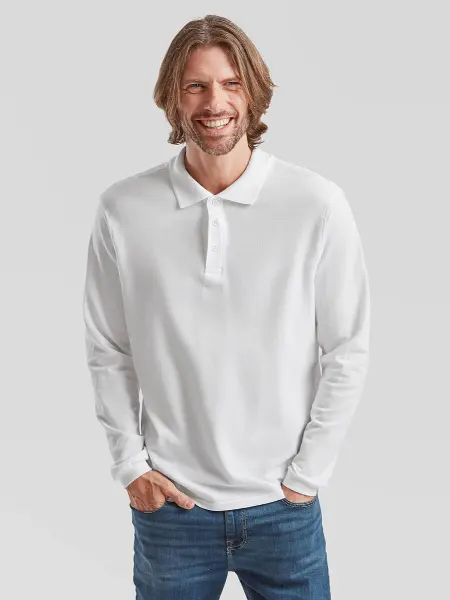 Polo Uomo Manica Lunga Premium Fruit of the Loom all'ingrosso