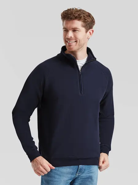 Felpa Unisex Mezza Zip Classic Fruit of the Loom all'ingrosso