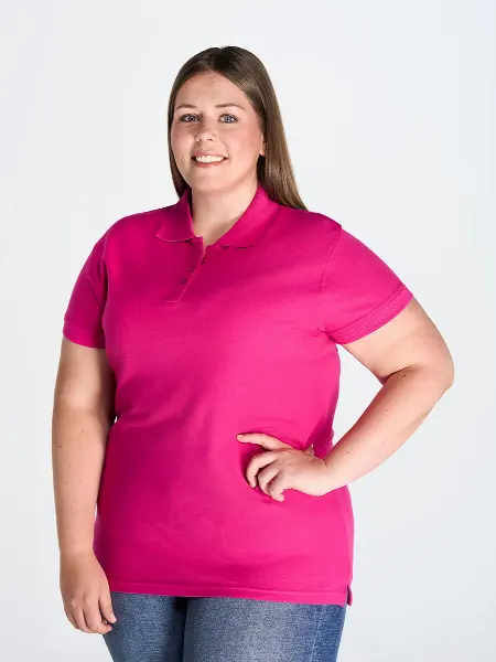 Polo Donna Manica Corta Curves JHK all'ingrosso