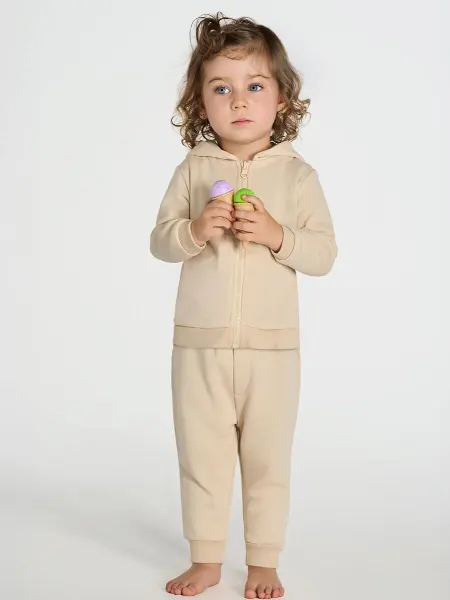 Felpa Baby Cappuccio E Zip Leggera French Terry JHK all'ingrosso