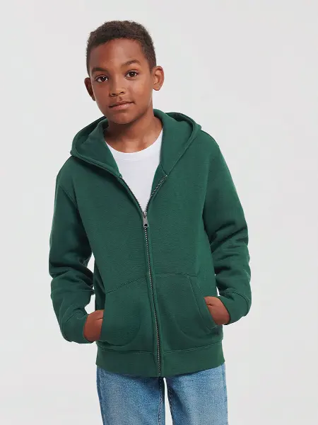 Felpa Bambino Cappuccio E Zip Authentic Russell all'ingrosso