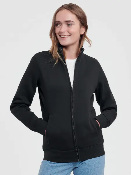 Felpa Donna Zip Intera Authentic Russell all'ingrosso