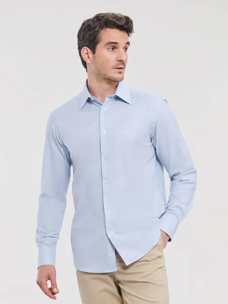 Camicia Uomo Manica Lunga Oxford Russell all'ingrosso
