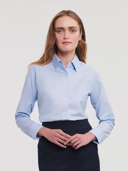 Camicia Donna Manica Lunga Oxford Russell all'ingrosso