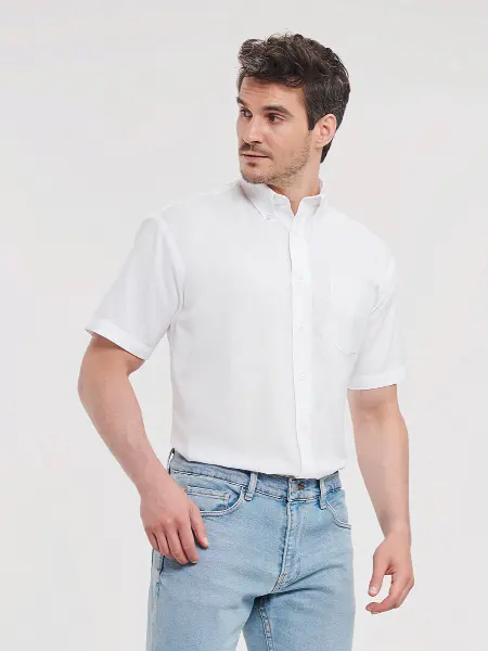 Camicia Uomo Manica Corta Oxford Russell all'ingrosso
