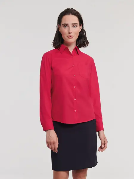 Camicia Donna Manica Lunga Popeline Russell all'ingrosso