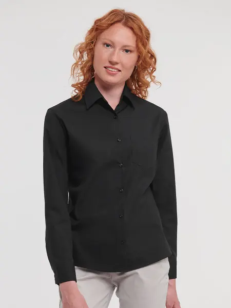Camicia Donna Manica Lunga Popeline Russell all'ingrosso