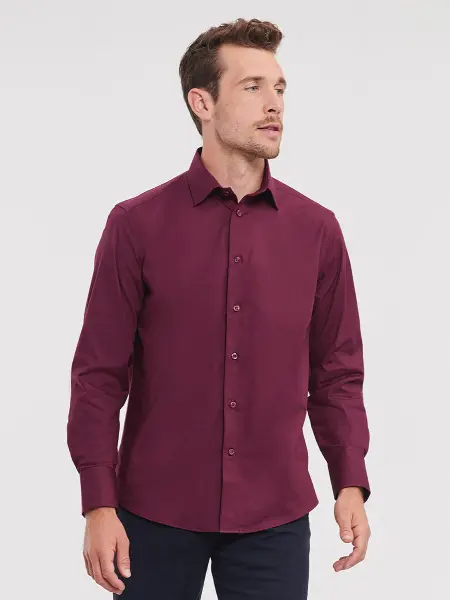 Camicia Uomo Manica Lunga Stretch Russell all'ingrosso