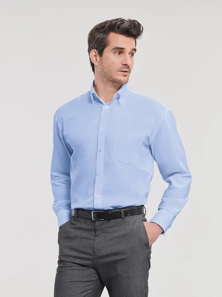 Camicia Uomo Manica Lunga Twill Russell all'ingrosso