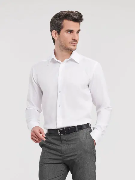 Camicia Uomo Manica Lunga Twill Russell all'ingrosso