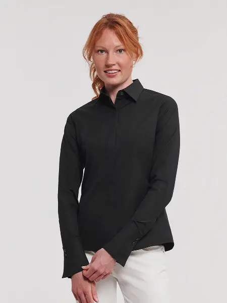 Camicia Donna Manica Lunga Stretch Russell all'ingrosso