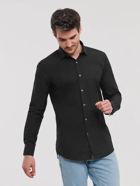 Camicia Uomo Manica Lunga Stretch Russell all'ingrosso