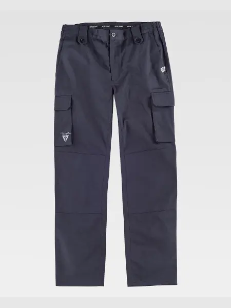 Pantalone Da Lavoro Multitasche Elasticizzato Con Rinforzi Workteam all'ingrosso