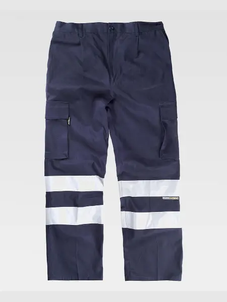 Pantalone Da Lavoro Multitasche Bande Rifrangenti Workteam all'ingrosso