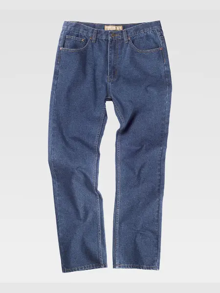 Pantalone Da Lavoro 5 Tasche Tessuto Denim Workteam all'ingrosso