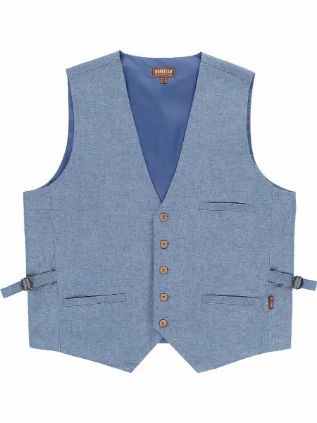 Gilet Tessuto Denim Workteam all'ingrosso