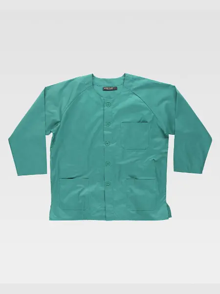 Casacca Unisex Manica Lunga Con Bottoni Workteam all'ingrosso