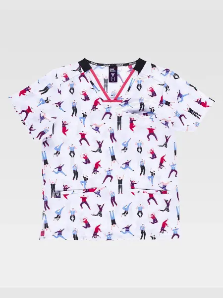 Casacca Unisex Tessuto Elasticizzato Stampato Workteam all'ingrosso