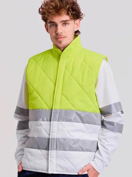 Gilet Bicolore Alta Visibilita' Workteam all'ingrosso