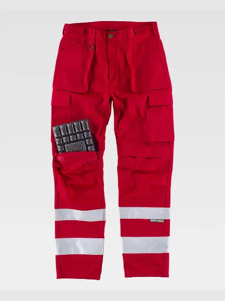 Pantalone Bande Rifrangenti Triple Cuciture Protezione Alle Ginocchia Workteam all'ingrosso