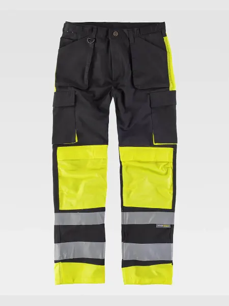 Pantalone Bande Rifrangenti Triple Cuciture Protezione Alle Ginocchia Workteam all'ingrosso
