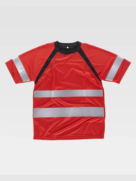 T-shirt Manica Corta Alta Visibilita E Bande Rifrangenti Workteam all'ingrosso