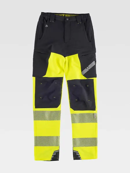 Pantalone Da Lavoro Multitasche Bande Rifrangenti Workteam all'ingrosso