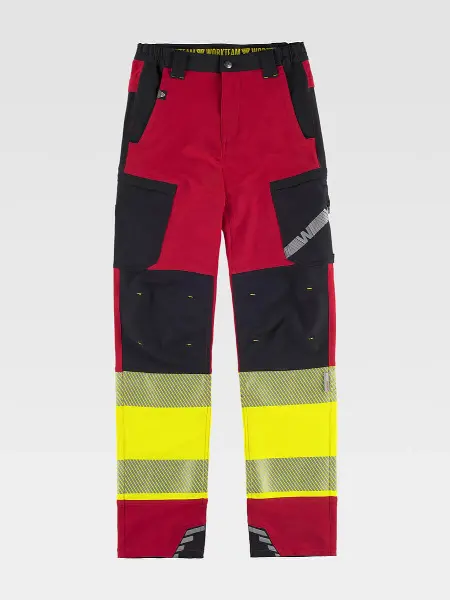 Pantalone Da Lavoro Multitasche Bande Rifrangenti Workteam all'ingrosso