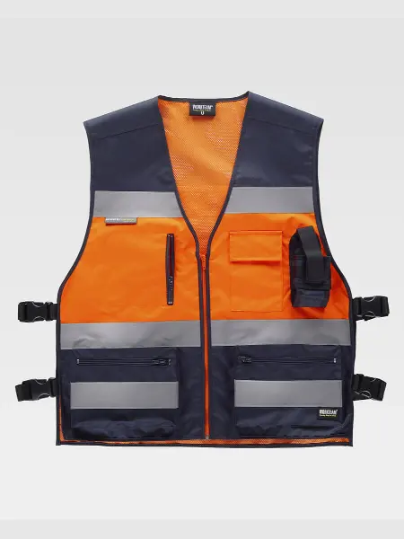 Gilet Multitasche Tessuto Oxford Workteam all'ingrosso