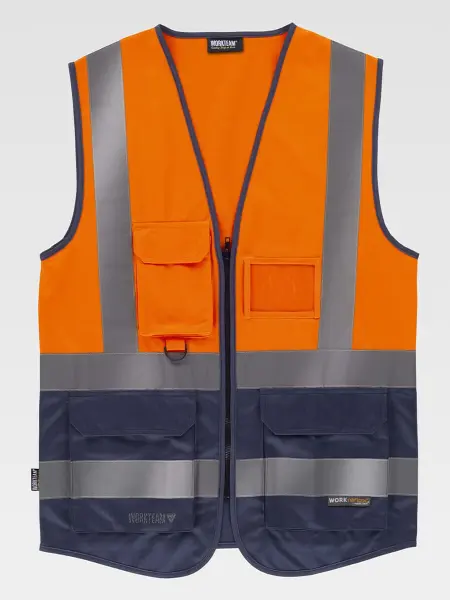 Gilet Alta Visibilita E Bande Rifrangenti Workteam all'ingrosso