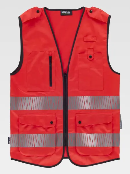 Gilet Alta Visibilita E Bande Rifrangenti Segmentate Workteam all'ingrosso