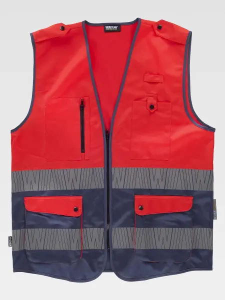 Gilet Alta Visibilita E Bande Rifrangenti Segmentate Workteam all'ingrosso