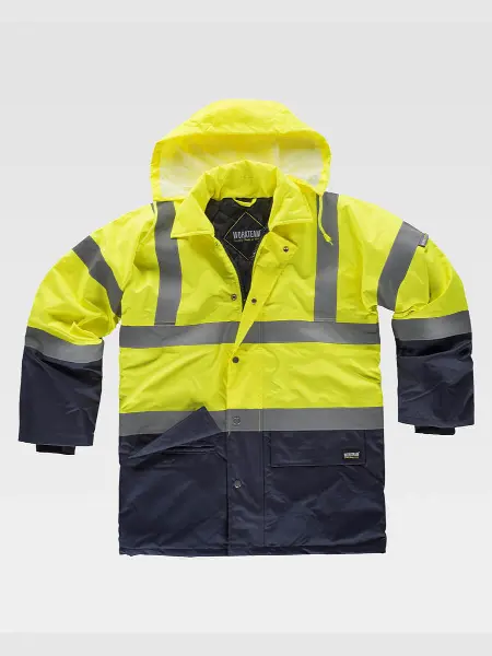 Parka Imbottito Alta Visibilita Classe 2 Workteam all'ingrosso