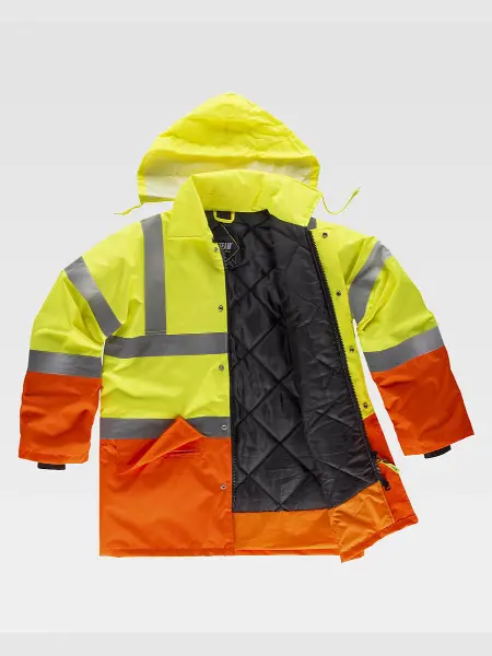 Parka Imbottito Alta Visibilita Classe 3 Workteam all'ingrosso
