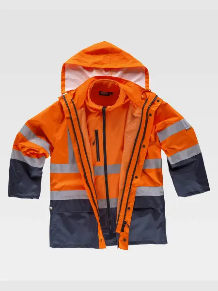 Parka 4 In 1 Alta Visibilita Classe 2 Workteam all'ingrosso