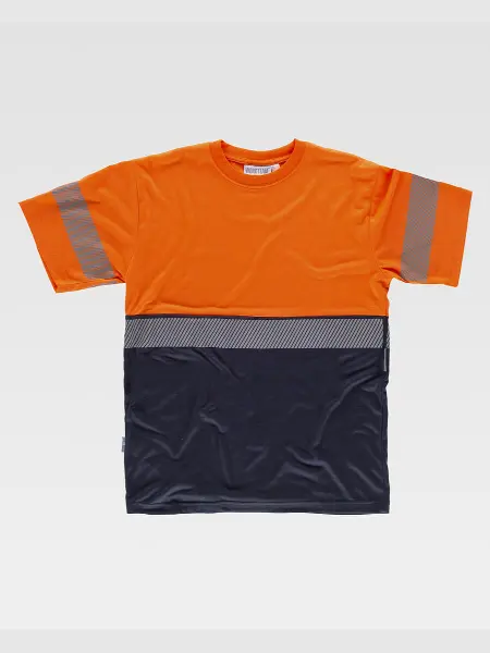 T-shirt Manica Corta Alta Visibilita E Bande Rifrangenti Discontinue Workteam all'ingrosso