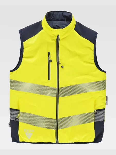 Gilet Imbottito Reversibile Alta Visibilita Workteam all'ingrosso