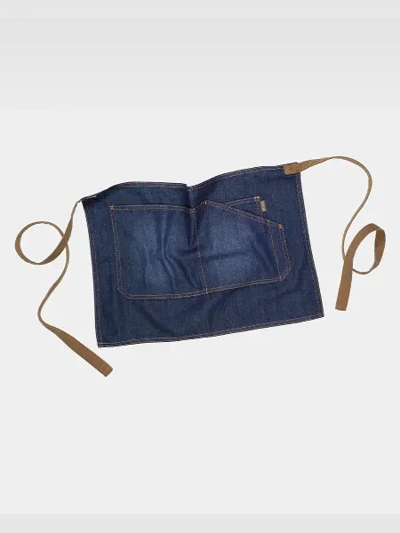 Grembiule Senza Pettorina Corto Tessuto Denim Workteam all'ingrosso