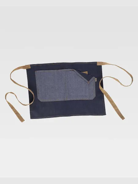 Grembiule Senza Pettorina Corto Tessuto Denim E Canvas Workteam all'ingrosso