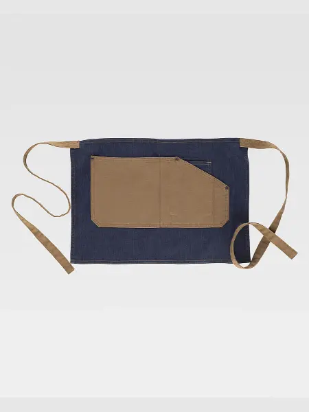 Grembiule Senza Pettorina Corto Tessuto Denim E Canvas Workteam all'ingrosso