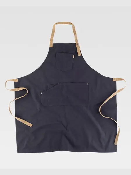 Grembiule Con Pettorina Tessuto Canvas Workteam all'ingrosso